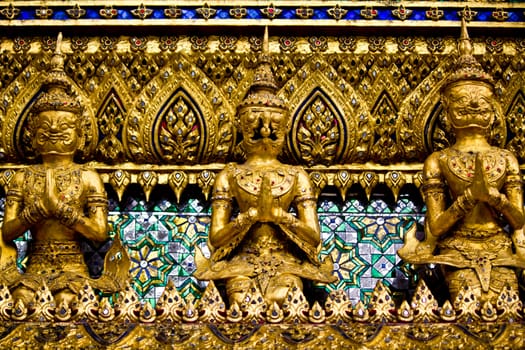Golden garuda in grand palace, Bangkok Thailand