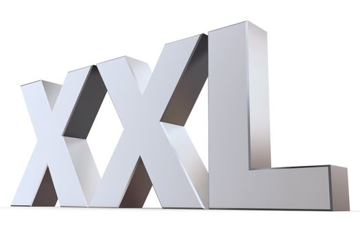 shiny 3d letters XXL made of silver/chrome