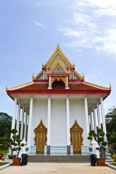 Church in Wat Phikun Thong Temple. Angthong. Thailand.