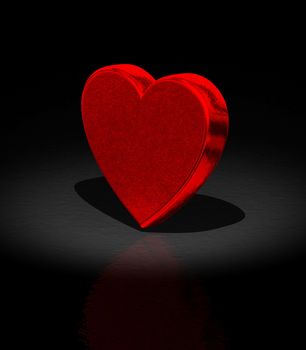 3d Red heart - Love background