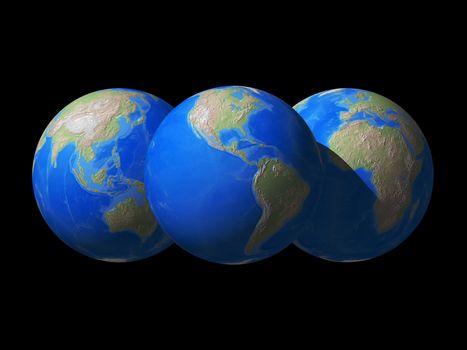 3D rendered of world