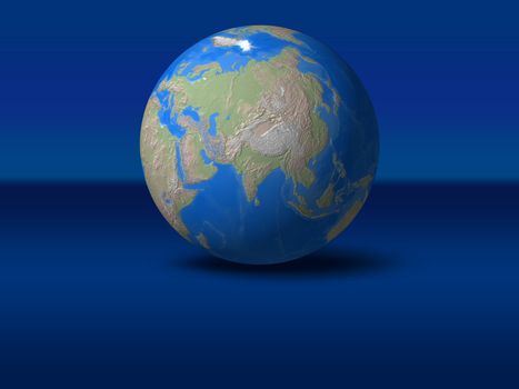 World Globe on blue graphic background
Asia, India, indonesia, view