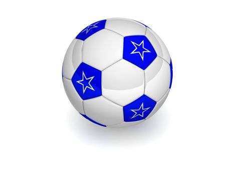 American Soccer ball on white background
