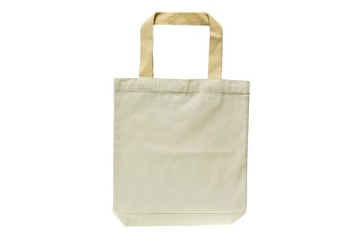 Shopping bag made out of recycled materials isolated on white background, Ecologically friendly, replaces plastic shopping bags. 
Image