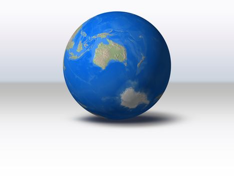 World Globe with shadow and background
Australia view