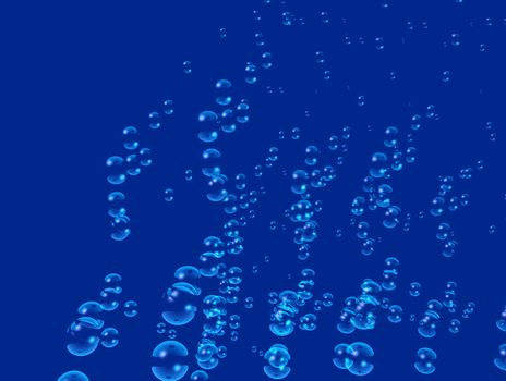 Sparkling Warer - 3d render - blue background