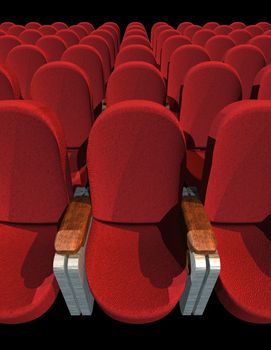 Seat at Movie Show (3D image) no shadow