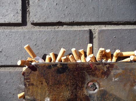 Close up of a collection of cigarettes.
