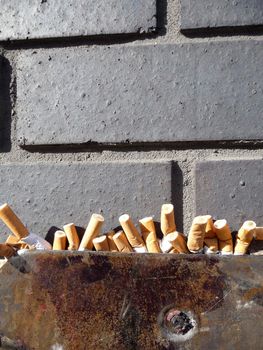 Close up of a collection of cigarettes.
