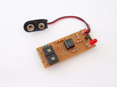 Electronic circuit board used in a computer.