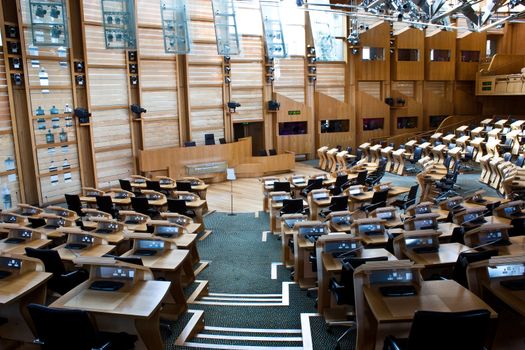 Interiors of Edinburgh Parliament, built in 2004