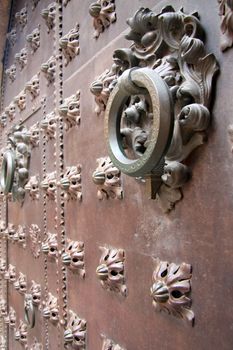 Old gate with a knocker