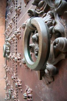 Old gate with a knocker