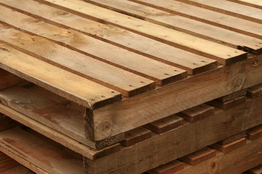 Detail of Wood pallet - used for packaging industry.
