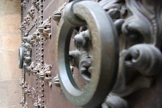 Old gate with a knocker