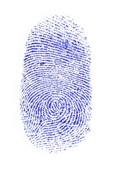 a fingerprint on a white sheet of paper