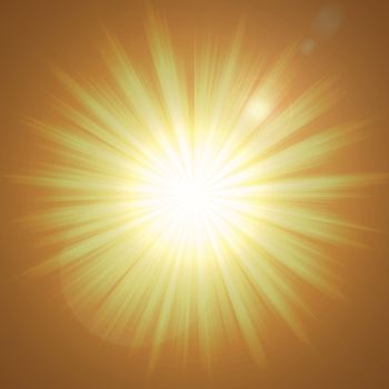 colorful background made from orange and yellow rays representing hot glowing abstract sun