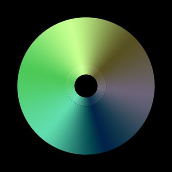 Blank Disc (cd / Dvd) On Black Background