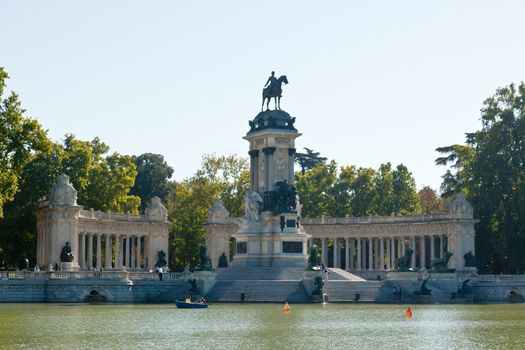 The Retiro Park in Madrid City, Spain 