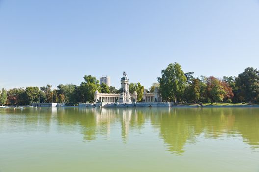 The Retiro Park in Madrid City, Spain 