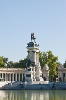 The Retiro Park in Madrid City, Spain 