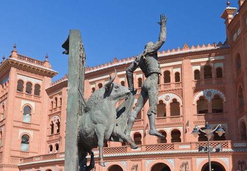 Famous bullfighting arena - Plaza de Toros in Madrid. Spain. 