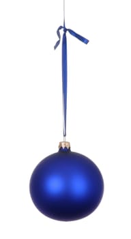 blue christmas decoration isolated on white background