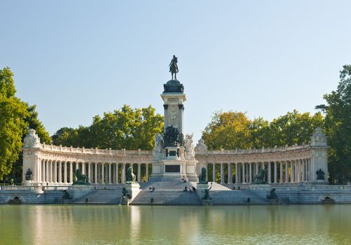 The Retiro Park in Madrid City, Spain 