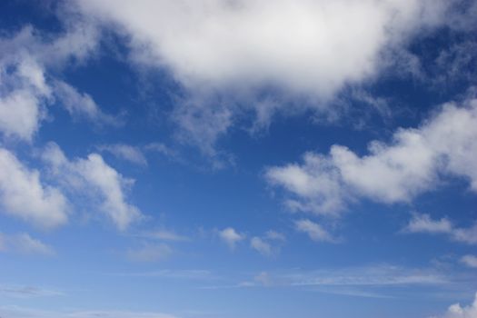 Picture of a beautiful blue sky with white clouds