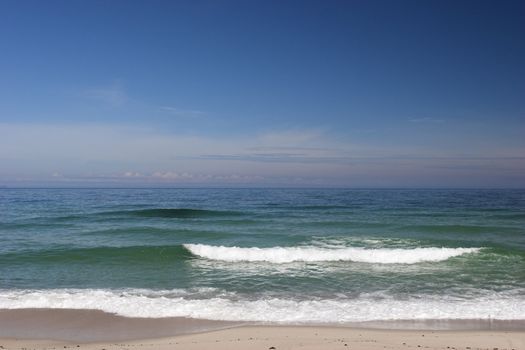 Beautiful beach with white sand and turquoise water