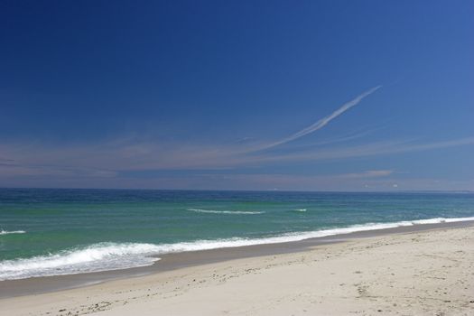 Beautiful beach with white sand and turquoise water