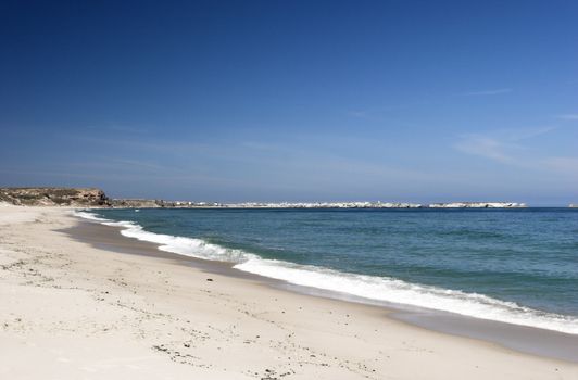 Beautiful beach with white sand and turquoise water