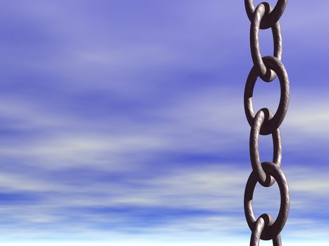 iron chains and blue sky