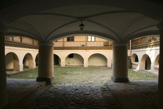 Inner yard in Edole castle, Latvia