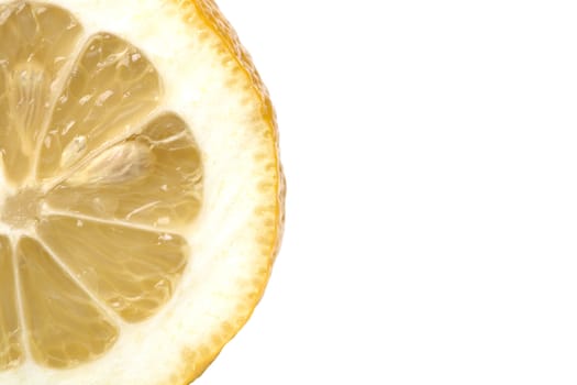 Cut Solar Fruit with Seed, Lemon, Copyspace