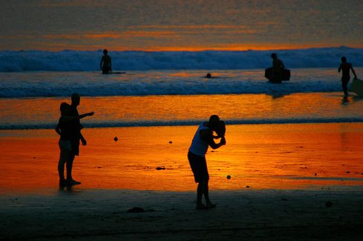 Beach life at  Double Six beach, Seminyak, Bali, Indonesia.