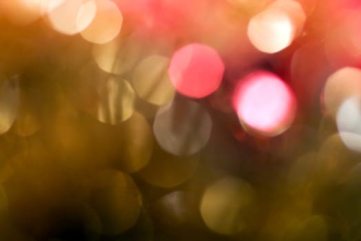 Yellow and red spots bokeh background