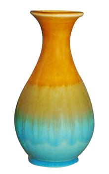 Colorful Vase isolated with clipping path        