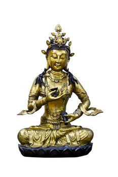 Statue of Vajrasattva on a white background