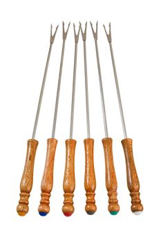 Characteristic forks used for fondue or bourguignonne