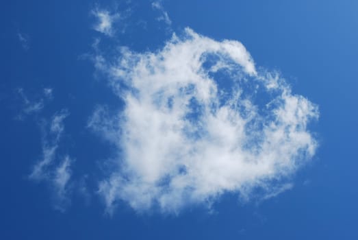photo of clouds on blue sky background