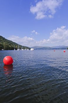 Lake Windermere in Lake District National Park Cumbria England