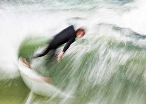 An image of a nice motion blur surfer