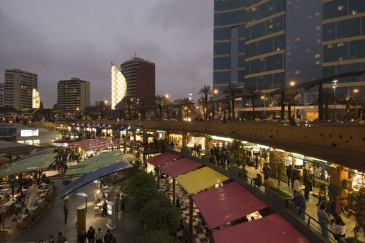 Larcomar at dusk - Editorial - Lima Miraflores