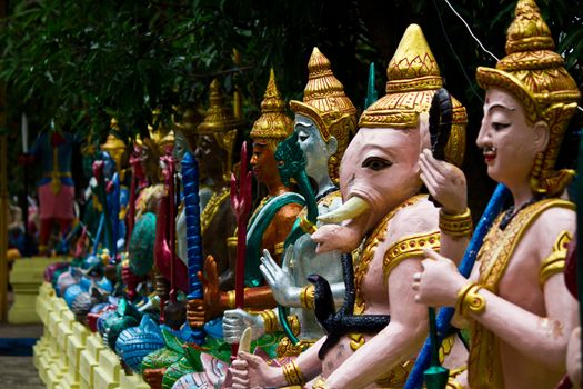 Deva in traditional Thai style decoration in Temple Thailand