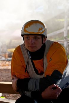 Kayaker's portrait after competition