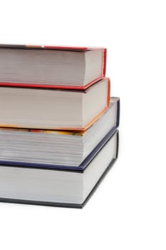 Pile of the books insulated on white background