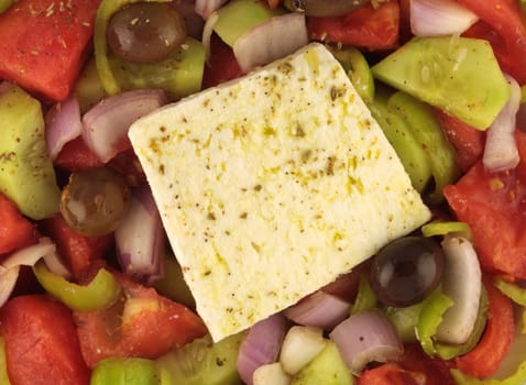 Close up of Greek salad