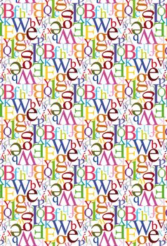 Seamless Letter Pattern - multicolor texture 