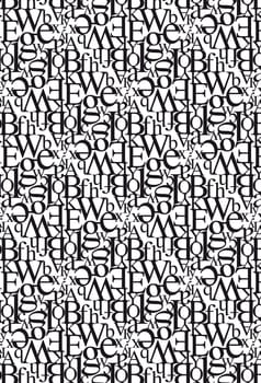 Seamless Letter Pattern - BW texture